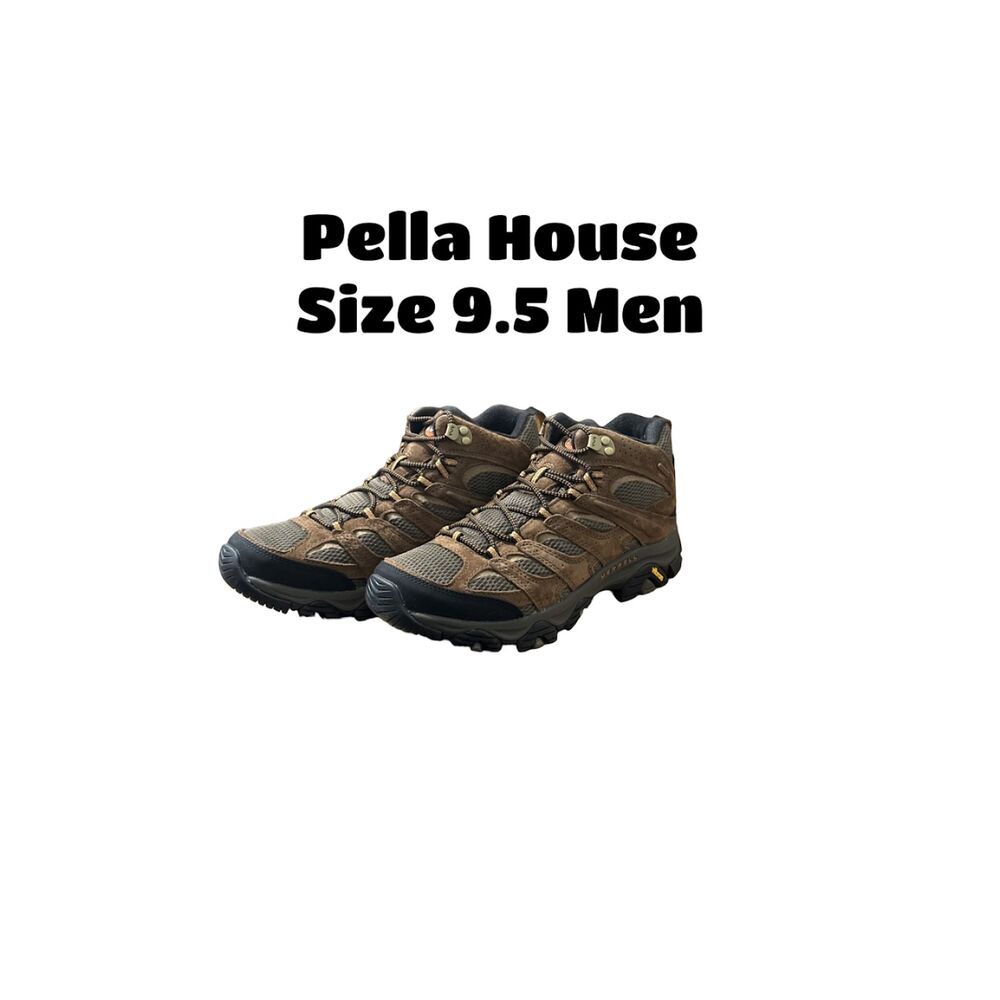 Merrell Men's Moab 3 Mid Waterproof Hiking Shoes Earth Size 9.5